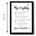 Personalised Gift For Husband Wife Framed Print Anniversary