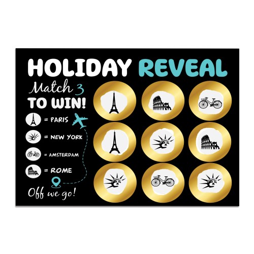 Surprise Reveal Scratch Card Holiday Reveal New York Holiday