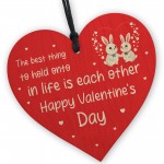 Happy Valentines Day Wooden Heart Gift For Couples Gifts For Him