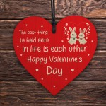 Happy Valentines Day Wooden Heart Gift For Couples Gifts For Him