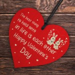 Happy Valentines Day Wooden Heart Gift For Couples Gifts For Him