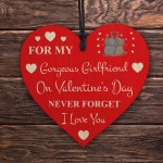 Valentines Day Gifts For Girlfriend Wooden Heart Keepsake Gift