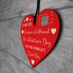 Valentines Day Gifts For Girlfriend Wooden Heart Keepsake Gift