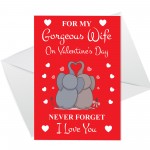 Valentines Day Card For Wife Happy Valentines Day Greeting Card 