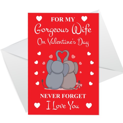 Valentines Day Card For Wife Happy Valentines Day Greeting Card 