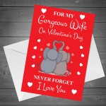 Valentines Day Card For Wife Happy Valentines Day Greeting Card 