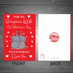 Valentines Day Card For Wife Happy Valentines Day Greeting Card 