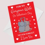 Valentines Day Card For Wife Happy Valentines Day Greeting Card 