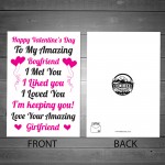 Boyfriend Valentines Day Card From Girlfriend Greetings Him Card