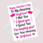 Boyfriend Valentines Day Card From Girlfriend Greetings Him Card