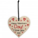 Happy Valentines Day Wood Heart Gifts For Him Her Boyfriend 