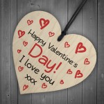 Happy Valentines Day Wood Heart Gifts For Him Her Boyfriend 