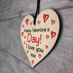 Happy Valentines Day Wood Heart Gifts For Him Her Boyfriend 