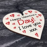 Happy Valentines Day Wood Heart Gifts For Him Her Boyfriend 