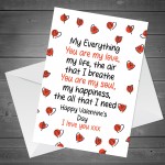 VALENTINES Day Card Husband Boyfriend Girlfriend Wife FIANCï¿½