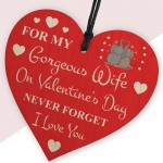 Valentines Day Gifts For Wife Wooden Heart Keepsake Gift