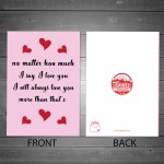 ROMANTIC ANNIVERSARY CARD For Boyfriend Girlfriend Husband Wife