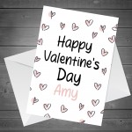 Personalised Happy Valentines Day Card For Wife Girlfriend Her