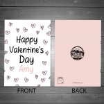 Personalised Happy Valentines Day Card For Wife Girlfriend Her