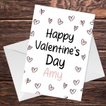 Personalised Happy Valentines Day Card For Wife Girlfriend Her