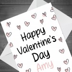 Personalised Happy Valentines Day Card For Wife Girlfriend Her