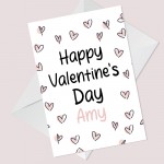 Personalised Happy Valentines Day Card For Wife Girlfriend Her