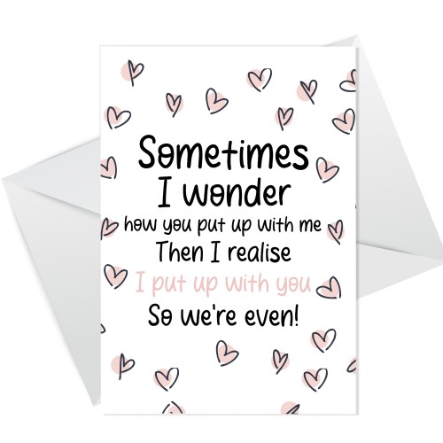 Funny Joke Valentines Day Cards For Him Her Card For Wife