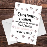 Funny Joke Valentines Day Cards For Him Her Card For Wife