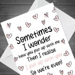 Funny Joke Valentines Day Cards For Him Her Card For Wife