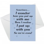 FUNNY ANNIVERSARY CARD For Boyfriend Girlfriend Husband