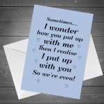 FUNNY ANNIVERSARY CARD For Boyfriend Girlfriend Husband