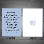 FUNNY ANNIVERSARY CARD For Boyfriend Girlfriend Husband