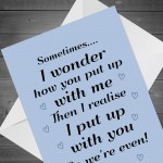 FUNNY ANNIVERSARY CARD For Boyfriend Girlfriend Husband