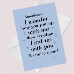 FUNNY ANNIVERSARY CARD For Boyfriend Girlfriend Husband