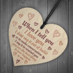 Anniversary Gift For Him Her Hanging Heart Plaque Husband Wife