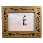 Happy Anniversary Photo 7x5 Oak Frame Anniversary Couple Gifts