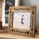 Happy Anniversary Photo 7x5 Oak Frame Anniversary Couple Gifts