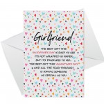 Special Girlfriend Valentines Day Card, Card For Valentines Day