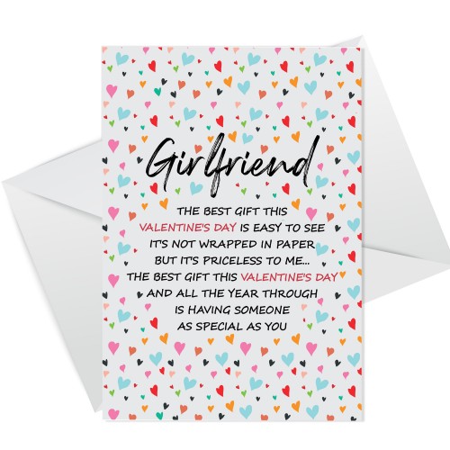 Special Girlfriend Valentines Day Card, Card For Valentines Day