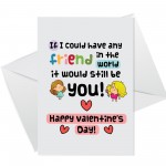 Valentines Day Card For Best Friend Friend Card For Valentines