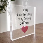 Happy Valentines Day Gift For Girlfriend Acrylic Block