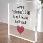 Happy Valentines Day Gift For Girlfriend Acrylic Block