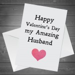 Happy Valentines Day Card For Amazing Husband, Valentines Card