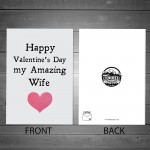 Happy Valentines Day Card For Amazing Wife Valentines Card