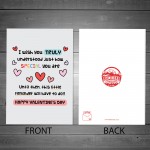 Romantic Valentines Day Card, Valentines Day Card For Him Her