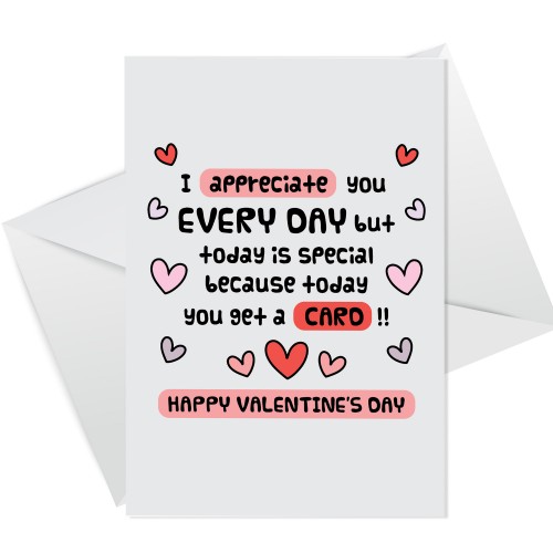 Funny Valentines Day Card Valentines Day Card For Him Her Card