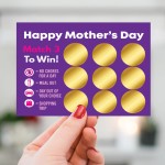 Surprise Mothers Day Gift Mother's Day Scratch Card for Mum Card