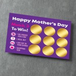 Surprise Mothers Day Gift Mother's Day Scratch Card for Mum Card