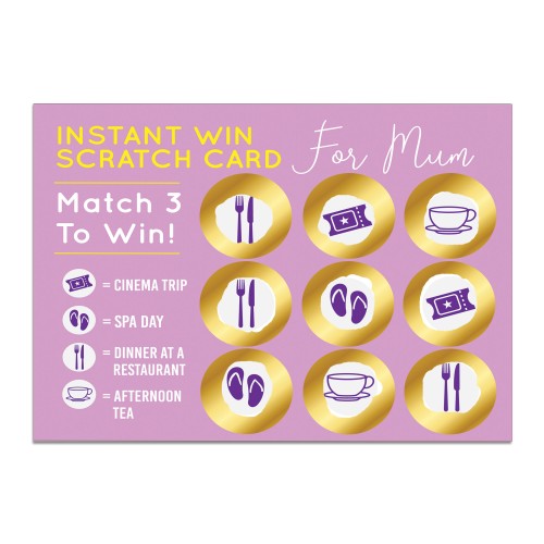 Mum Scratch Card Surprise Birthday Gift Mum Mothers Day Gifts