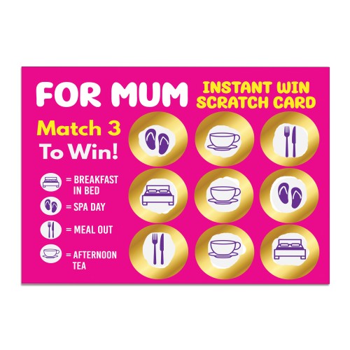 Surprise Scratch Card Gift Mum Mothers Day Christmas Birthday